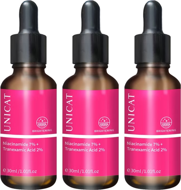 UNICAT 變臉貓 菸鹼胺激光亮白原液 7% + 傳明酸 2%, 30ml, 3瓶