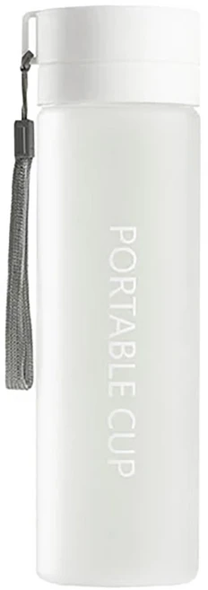PORTABLE CUP 霧面運動水壺 25 x 7cm, 簡約白, 800ml, 1個