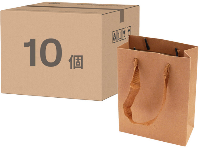 TRENY 牛皮紙禮物手提袋 10個, 1組, 牛皮紙