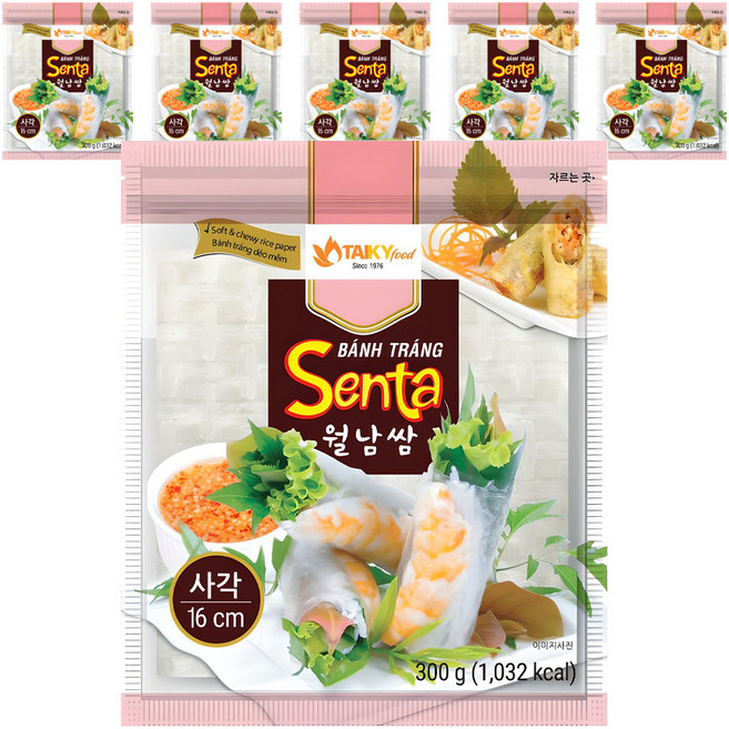 TAIKY food 財記粉業 越南春捲皮 方形 16cm, 300g, 6個