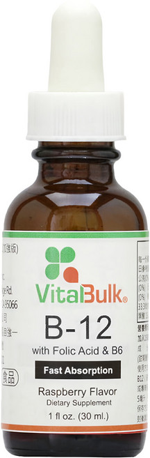 VitalBulk 維他命 B12 加強版, 30ml, 1瓶