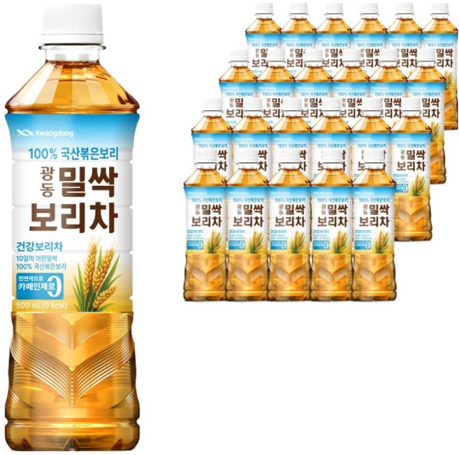 광동 밀싹 보리차 음료, 500ml, 24개