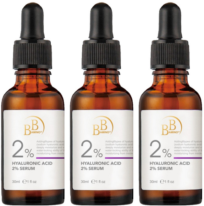 BB AMINO 科研 2%玻尿酸保濕精華, 30ml, 3瓶