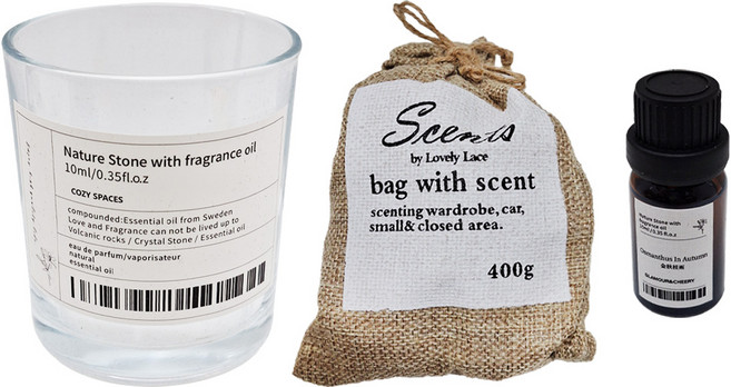 天然水晶精油香氛禮盒 開運水晶室內無火擴香石擺件, 金秋桂雨, 粉色, 1組