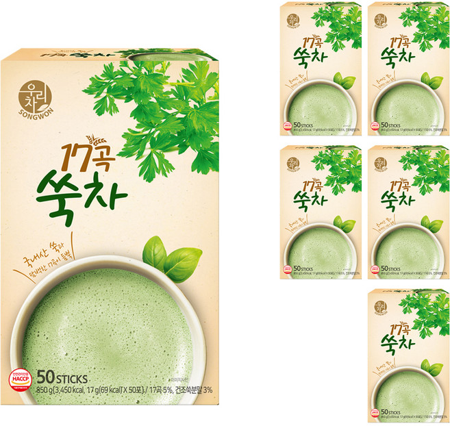 우리차 17곡쑥차, 17g, 50개입, 6개