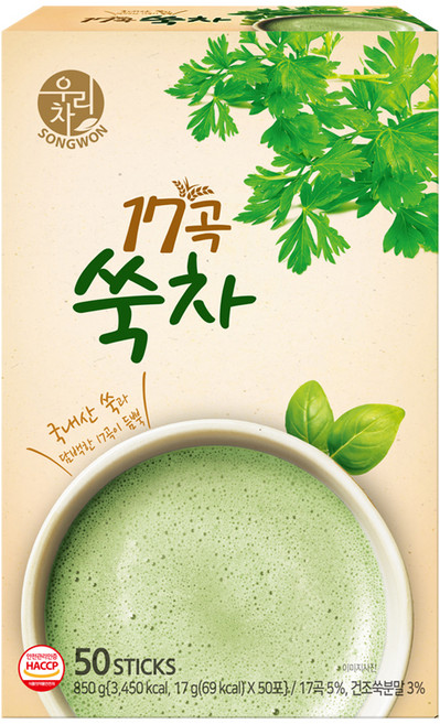 우리차 17곡쑥차, 17g, 50개입, 1개