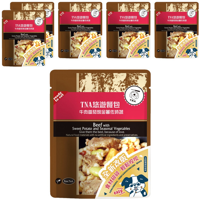 T.N.A. 悠遊 餐包, 牛肉蕃茄燉金薯佐時蔬, 150g, 6包