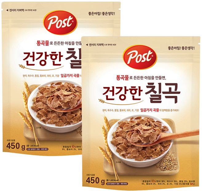 포스트 건강한 칠곡 시리얼, 450g, 2개