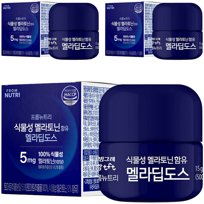 티에프티 프롬뉴트리 식물성 멜라토닌 함유 멜라딥도스 30p, 3개