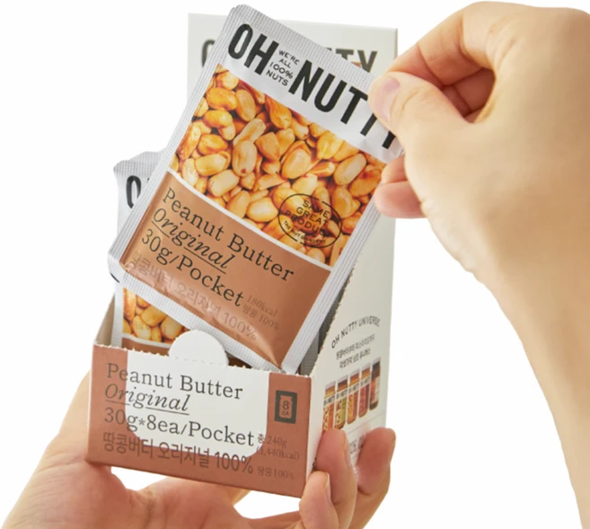 오넛티 포켓 땅콩버터 오리지널, 30g, 8개 - 쿠팡