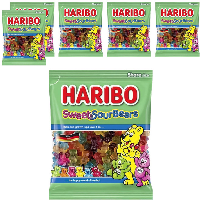 HARIBO 哈瑞寶 軟糖 酸甜水果風味, 175g, 6包