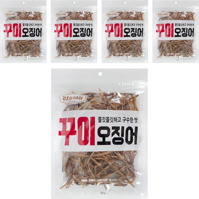 리프레쉬 꾸이오징어, 180g, 5개