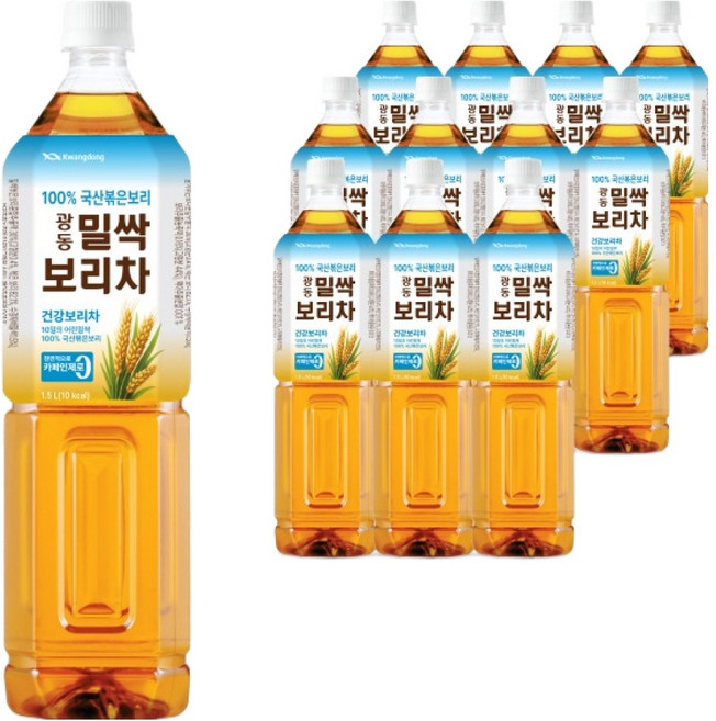 광동 밀싹 보리차 음료, 1.5L, 12개