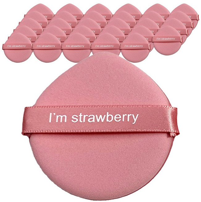 도도리치 물방울 쿠션 퍼프, 60개, 딸기