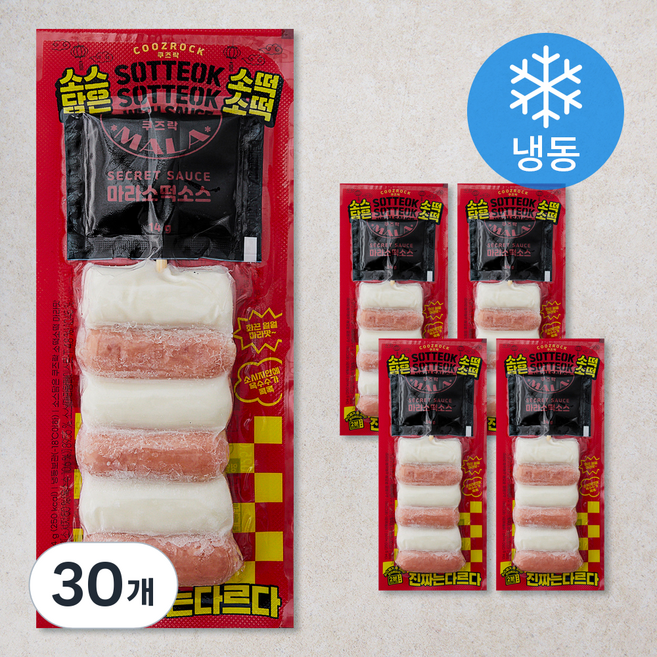 쿠즈락 소스담은 소떡소떡 마라맛 (냉동), 134g, 30개