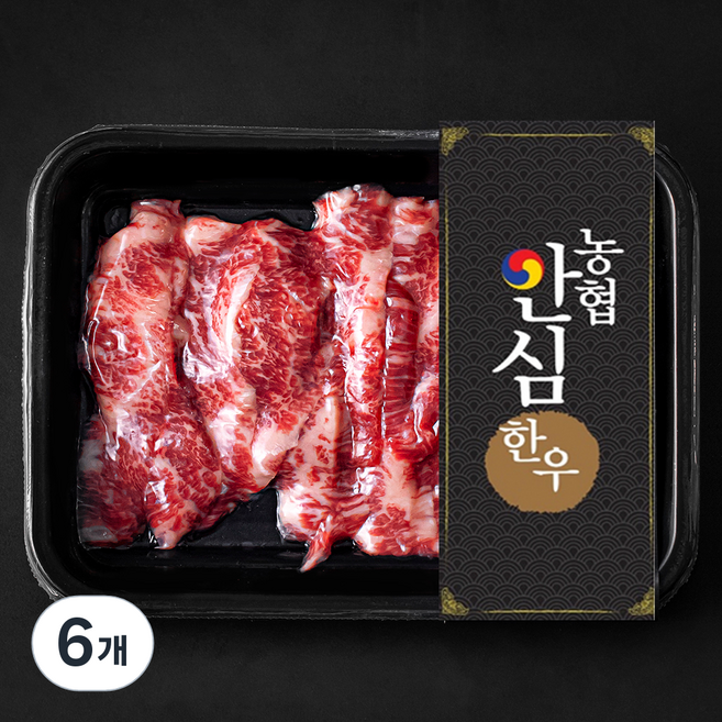 농협안심한우 업진살 1등급 구이용 (냉장), 200g, 6개