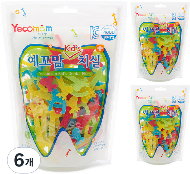 예꼬맘 키즈치실, 5.5cm, 80개입, 6개