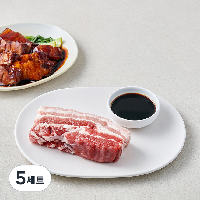 빌라스포크 무항생제 인증 오겹살 300g + 동파육 소스 80g 세트 (냉장), 5세트