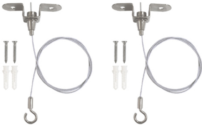 선반나라 천정부착 와이어 걸이, 혼합 색상, 2개입