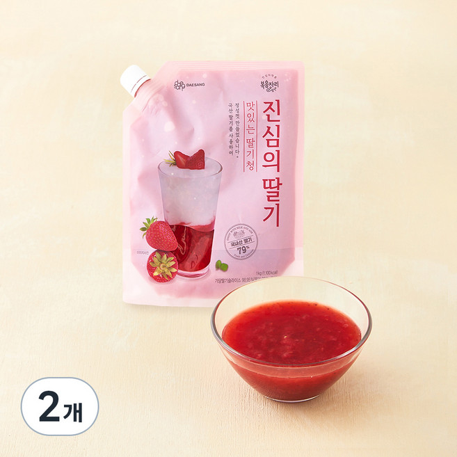 복음자리 진심의 딸기, 1kg, 2개