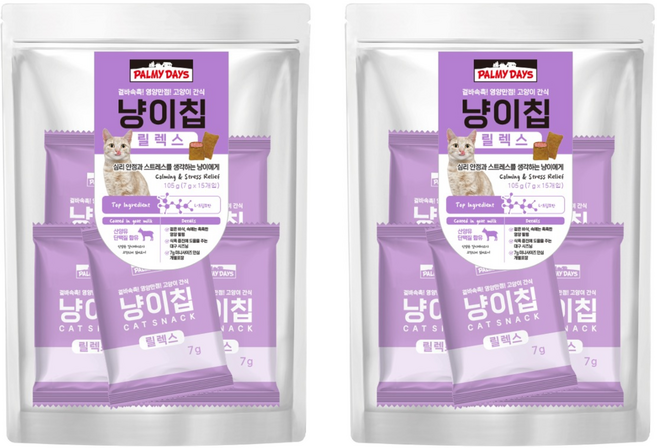 파미데이즈 고양이 냥이칩, 릴렉스, 105g, 2개