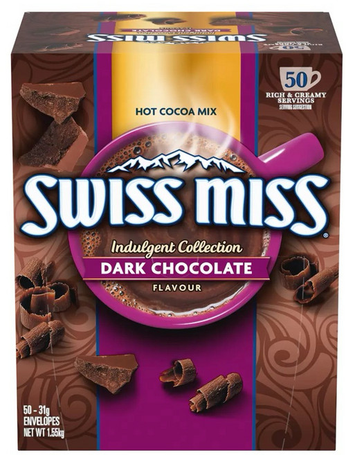 Swiss Miss Dark Chocolate Hot Cocoa Mix, 31g, 50包, 1盒
