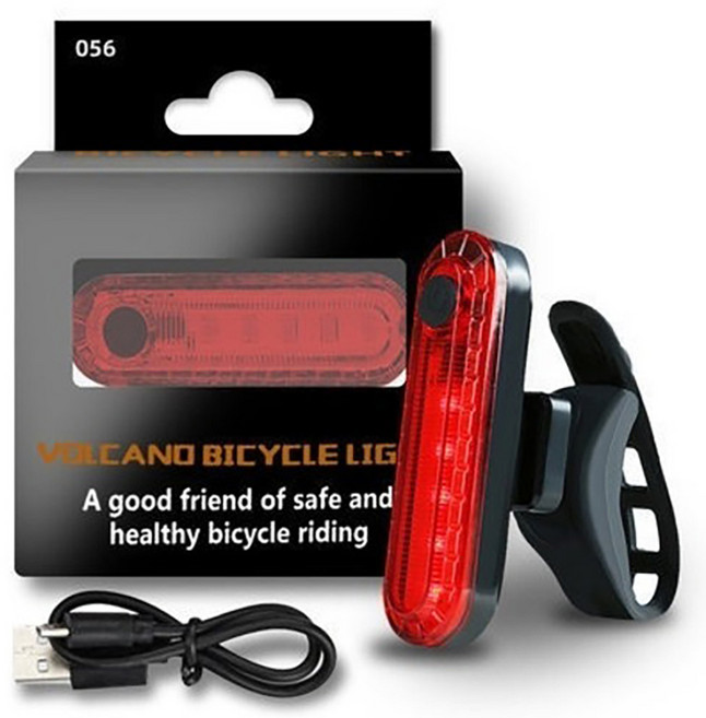 아리나라 자전거 LED 후미등, 레드, 1세트