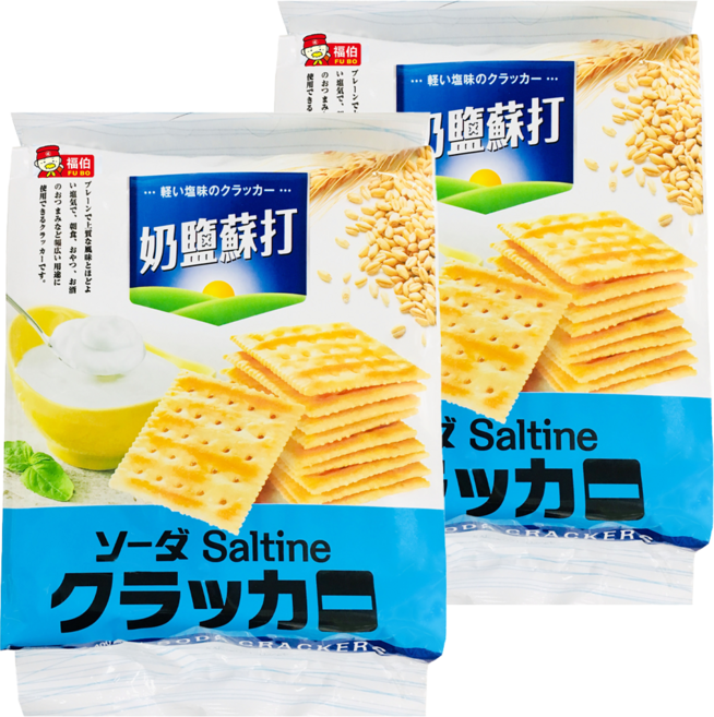 福伯 奶鹽蘇打餅乾 奶素, 400g, 2包
