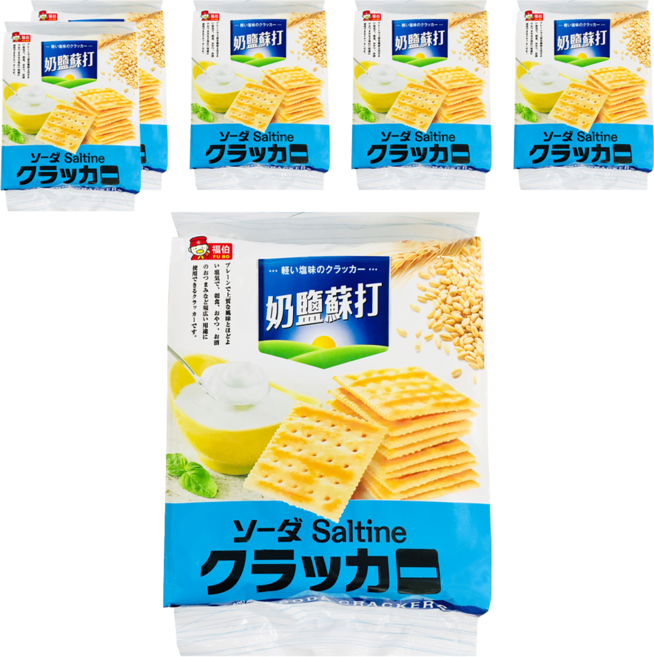 福伯 奶鹽蘇打餅乾 奶素, 400g, 6包