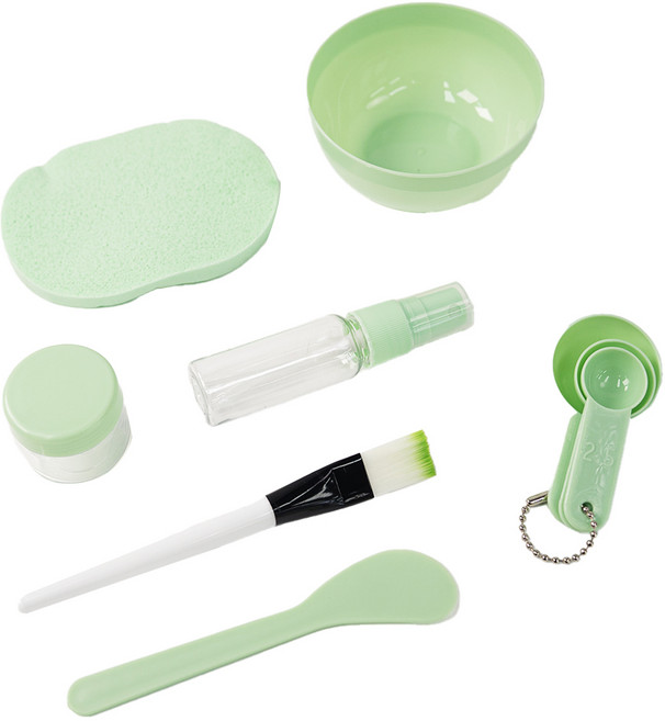 온비유 스킨케어 팩도구 9종 세트, 그린, 1세트