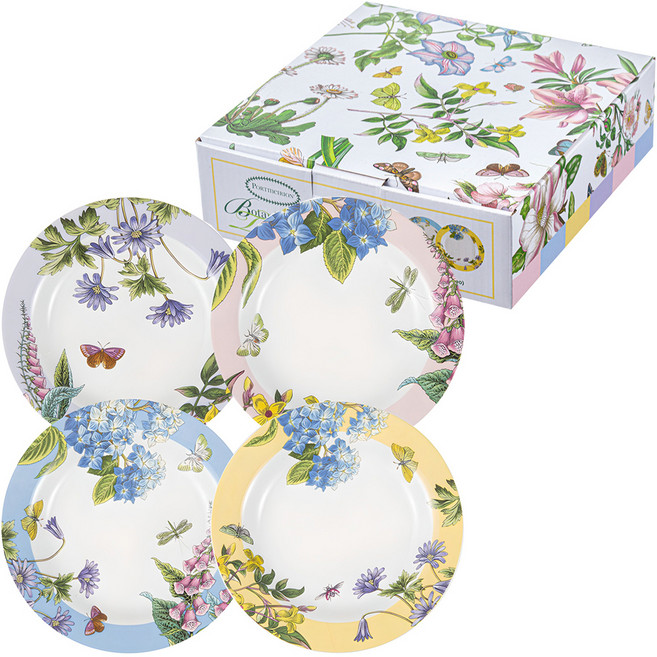 PORTmeIRION 波特玫琳恩 Botanic Garden Terrace 小盤子4件組, 混合顏色, 1套, 盤子 4入