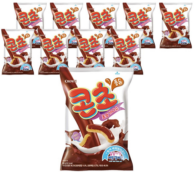 크라운 콘초 초코가나슈, 66g, 10개