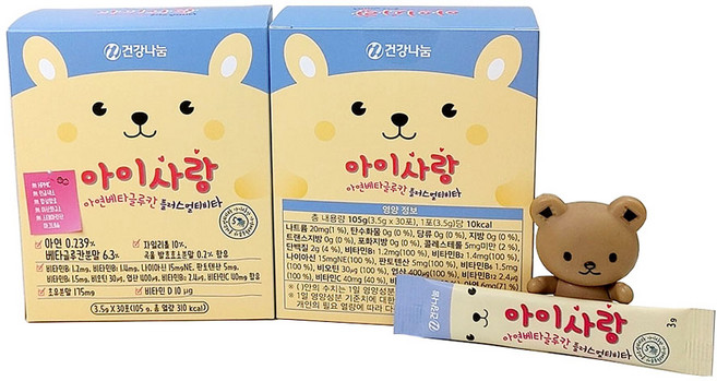 아이사랑 아연베타글루칸 플러스멀티비타 30p, 105g, 2개
