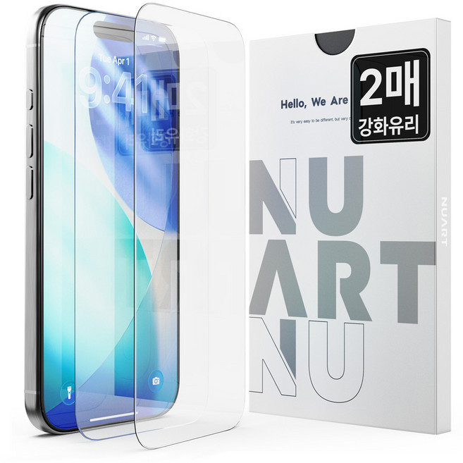 누아트 강화유리 액정보호필름, 2개
