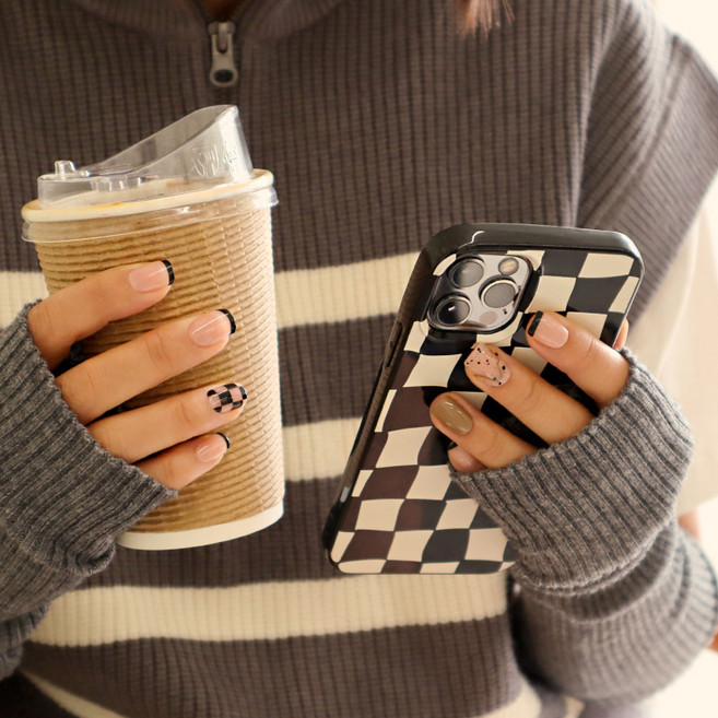 뮤즈마크 리유저블 네일팁 레귤러 스퀘어, 에그밀크티, 1개