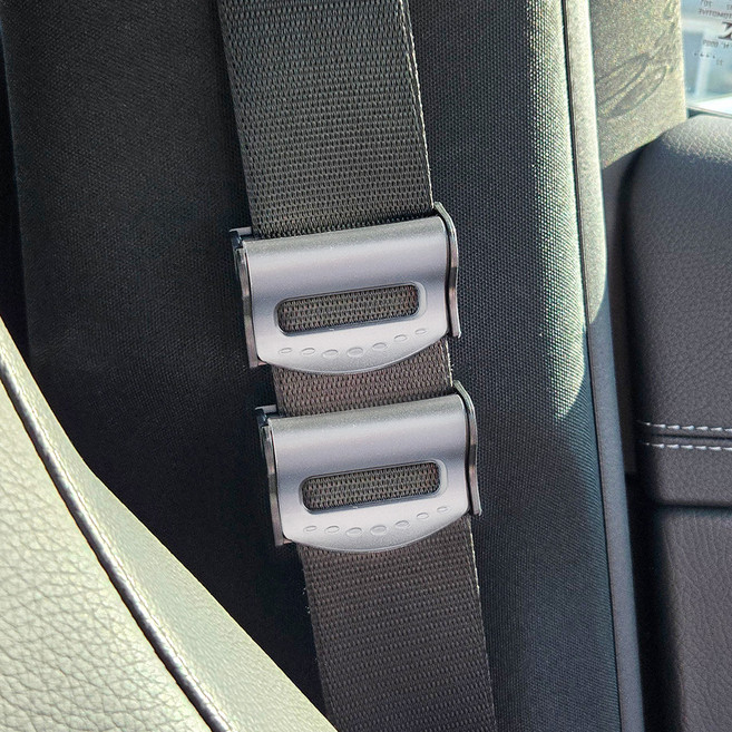 앤티스 캔버스 차량용 밸트 버클 2p, 실버, 2개