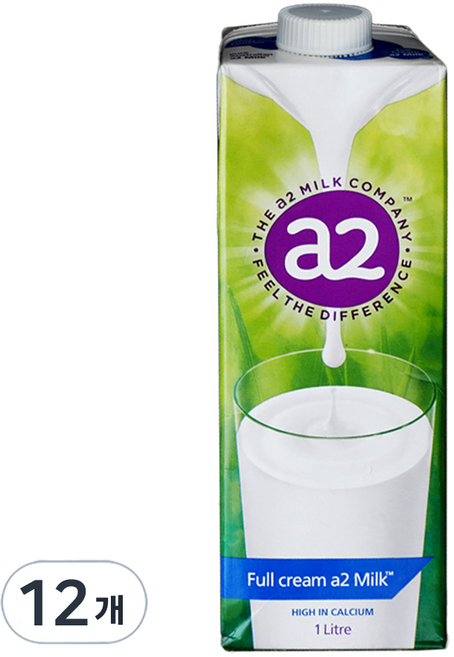 에이투밀크 단백질 우유, 1L, 12개