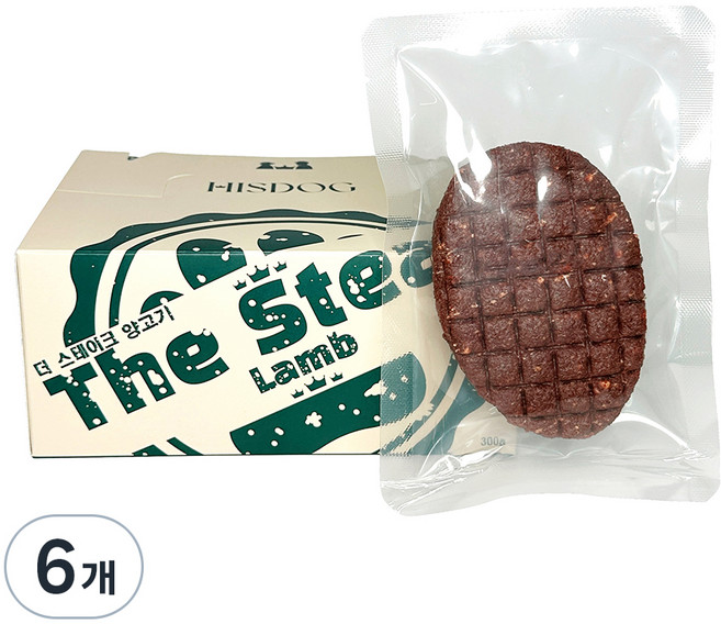히즈독 강아지 더 스테이크 간식, 양고기, 100g, 6개