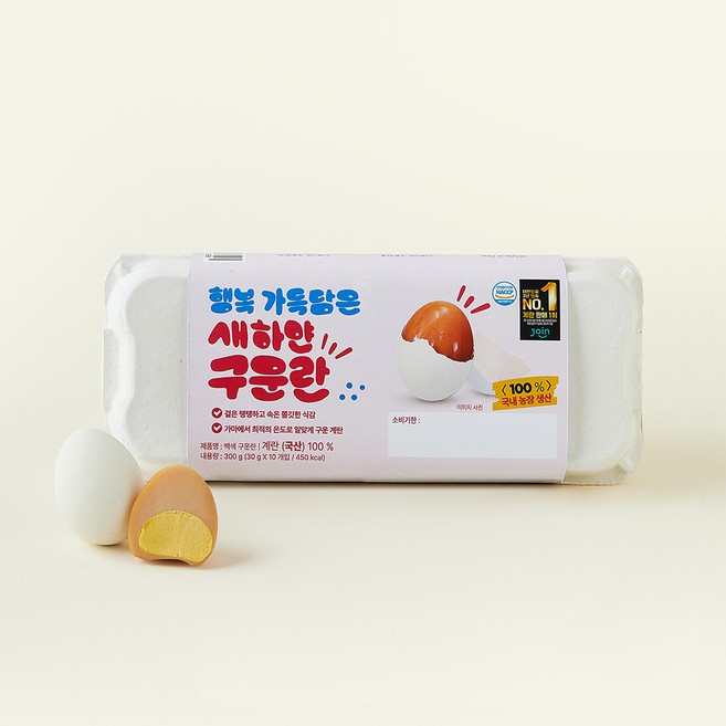 조인 백색 구운란 300g, 1개, 10구