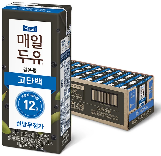 매일두유 고단백 검은콩, 190ml, 24개 - 쿠팡