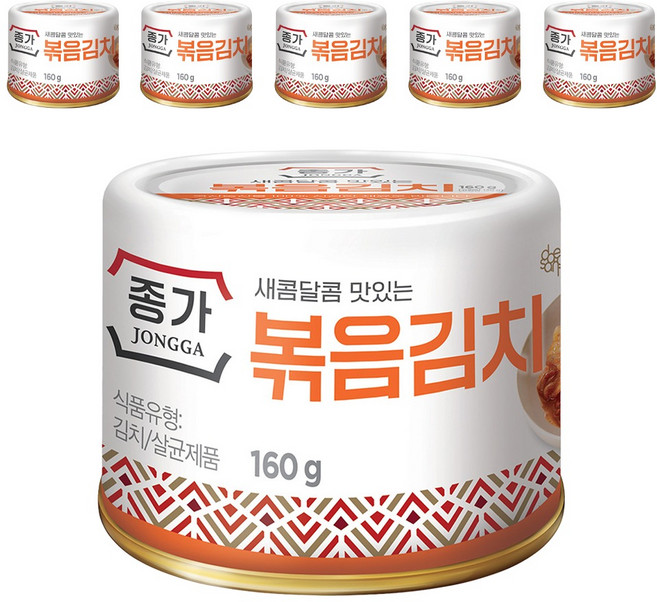 종가 고소한맛 볶음김치, 160g, 6개