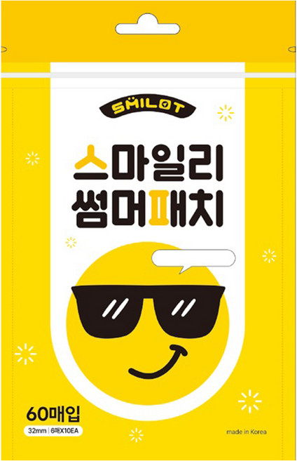 스마일리 썸머패치 60p, 혼합색상, 1개