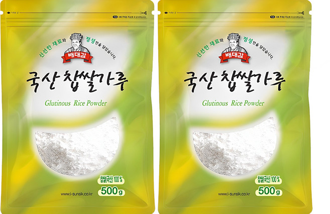 배대감 국산 찹쌀가루, 500g, 2개