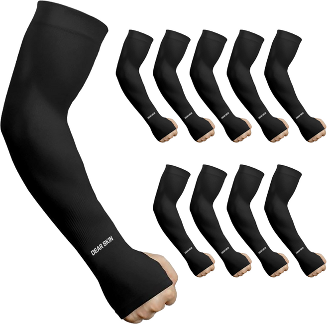 디어스킨 자외선 차단 손가락 쿨토시 2p, 블랙, 10세트