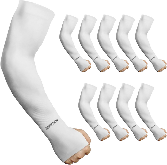 디어스킨 자외선 차단 손가락 쿨토시 2p, 화이트, 10세트