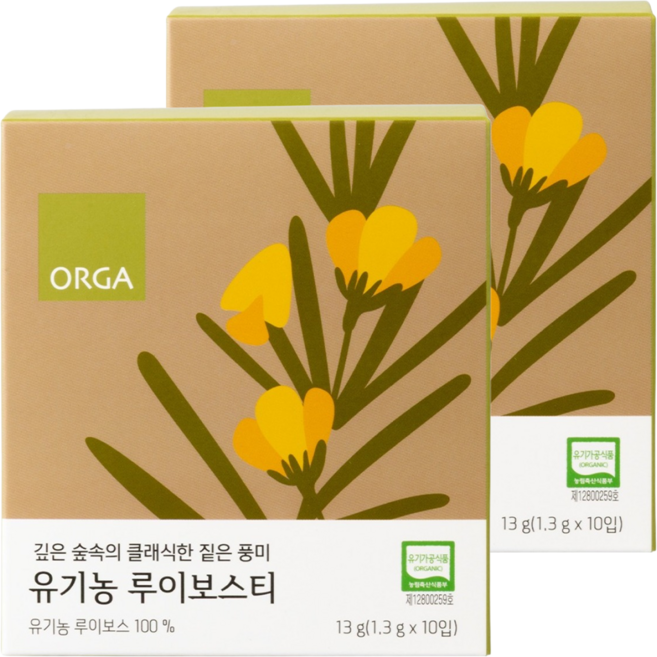 올가홀푸드 유기농 루이보스티, 1.3g, 10개입, 2개