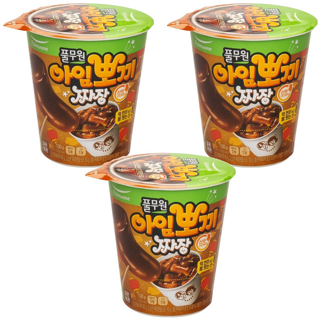 풀무원 아임뽀끼 짜장 떡볶이, 100g, 3세트