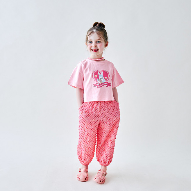 WALTONKIDS 兒童 My Bunny 圓點長褲上下套裝