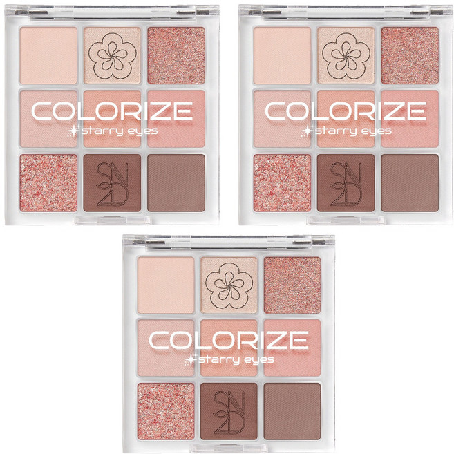 에스투엔디 컬러라이즈 스타리 아이즈 섀도우, 03 피치 블라썸, 3개