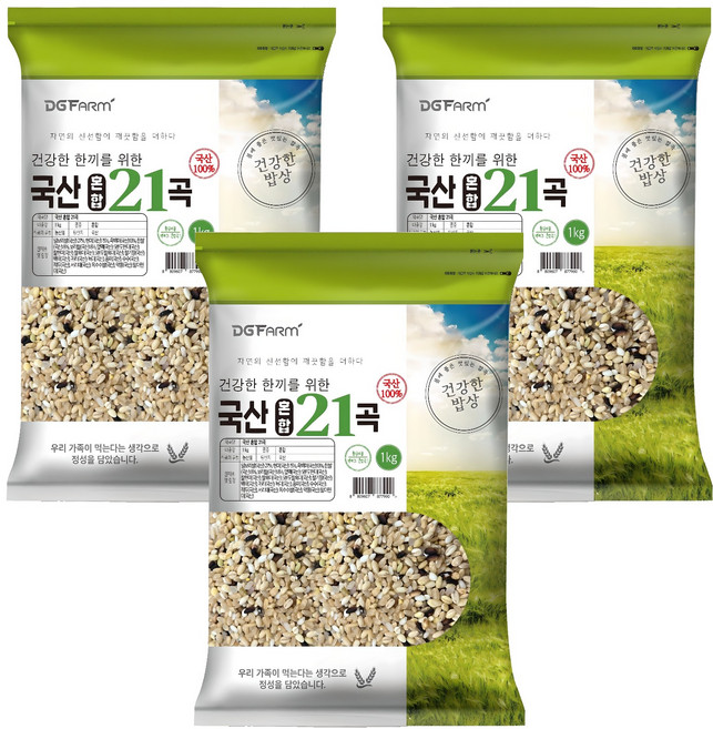 대구농산 국산 혼합 21곡, 1kg, 3개